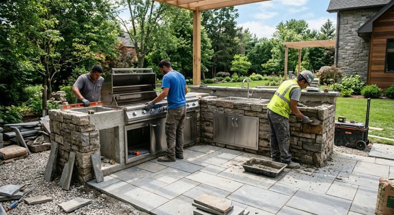 Outdoor Kitchen Installation in Pearland, TX
