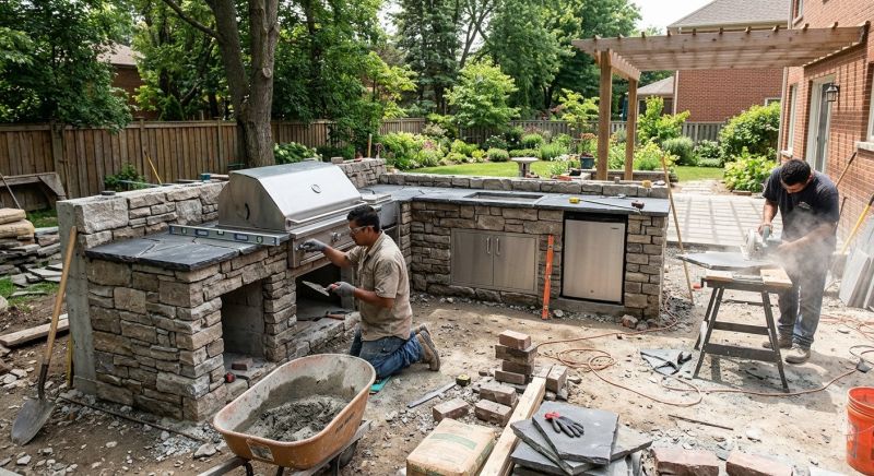 Outdoor Kitchen Installation in Pearland, TX